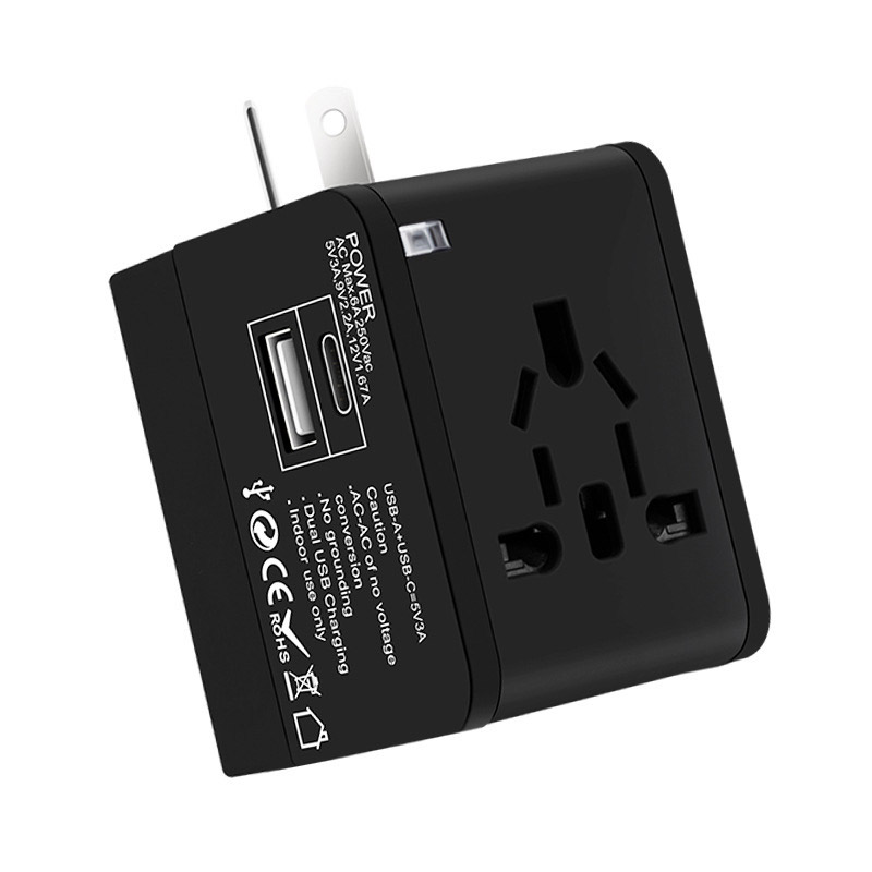 Adaptor bộ chuyển đổi toàn cầu. Tuỳ chỉnh Logo theo yêu cầu. Cho phép bạn sạc cùng lúc 3 thiết bị, đảm bảo bạn luôn kết nối khi di chuyển