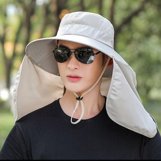 Mũ vành lớn có vạt che gáy chặn đến 98% tia UV. In logo theo yêu cầu. Quà tặng doanh nghiệp. Giá cạnh tranh