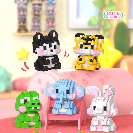 Lego lắp ráp mô hình động vật cute mảnh ghép siêu nhỏ, có in logo theo yêu cầu. Đồ chơi lắp ráp lego mô hình động vật 3D thu nhỏ dễ thương