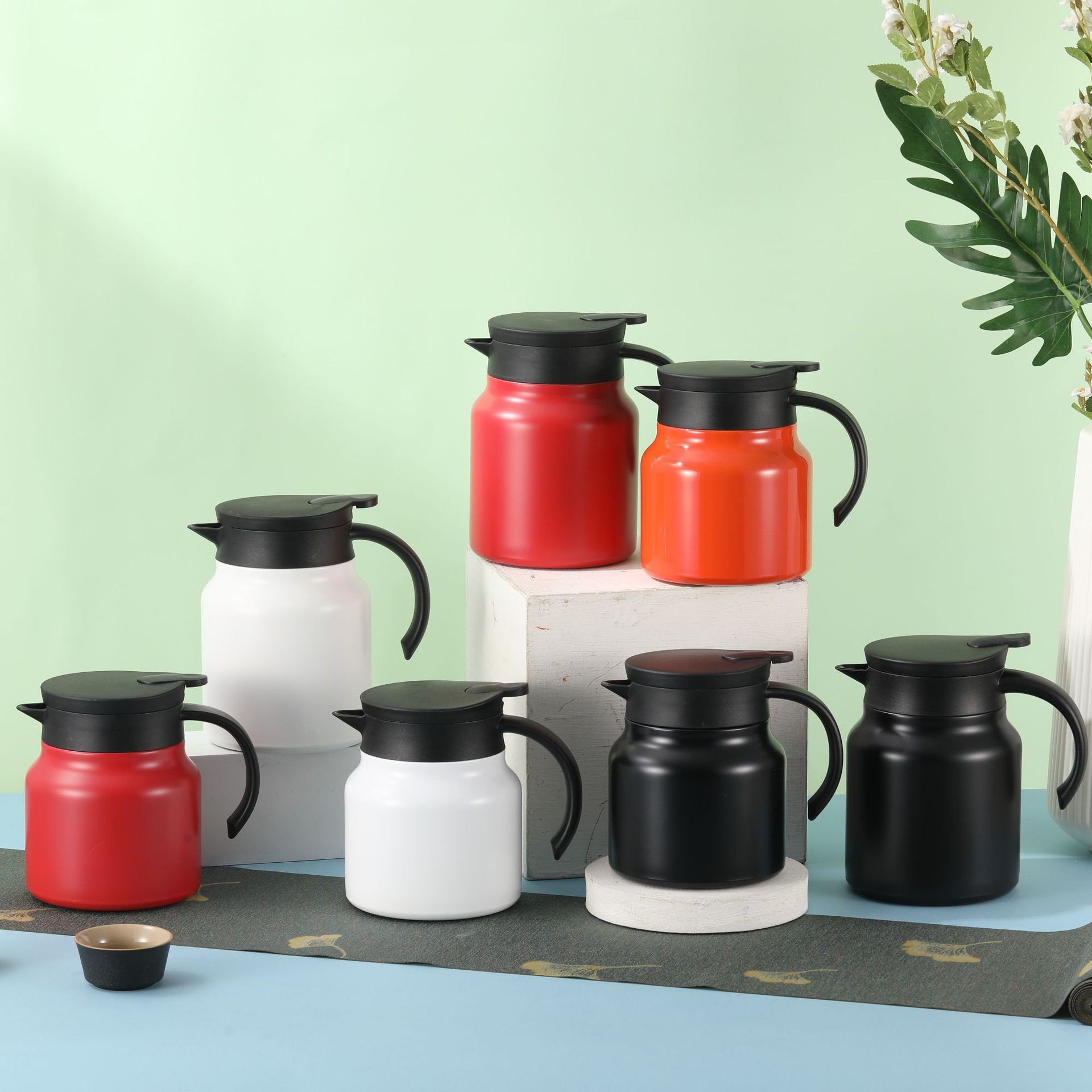 Ấm trà giữa nhiệt 800ml 1000ml thép không gỉ, in logo theo yêu cầu