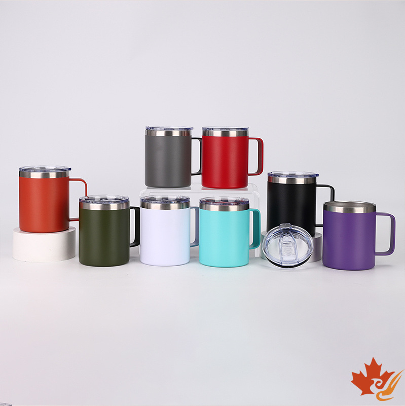 Ly cà phê giữ nhiệt có tay cầm. Dung tích 350ml, 400ml, 600ml. In logo theo yêu cầu. Quà tặng doanh nghiệp phổ biến hiện nay. Giá cạnh tranh