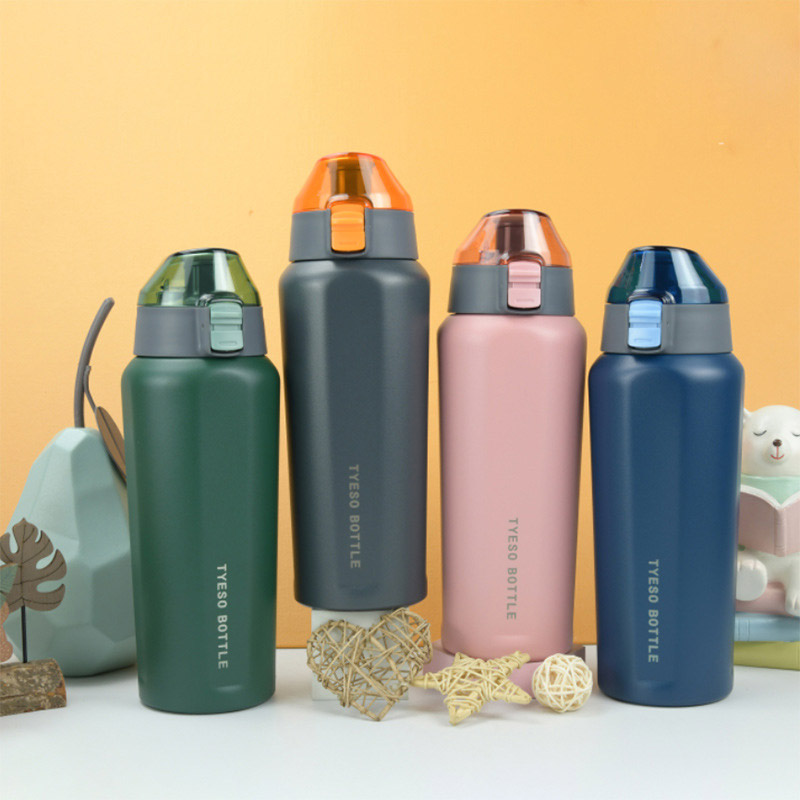 Bình giữ nhiệt 600ml nắp bật TYESO in logo theo yêu cầu. Quà tặng doanh nghiệp thiết thực, ngân sách tiết kiệm, thiết kế hiện đại và thời trang