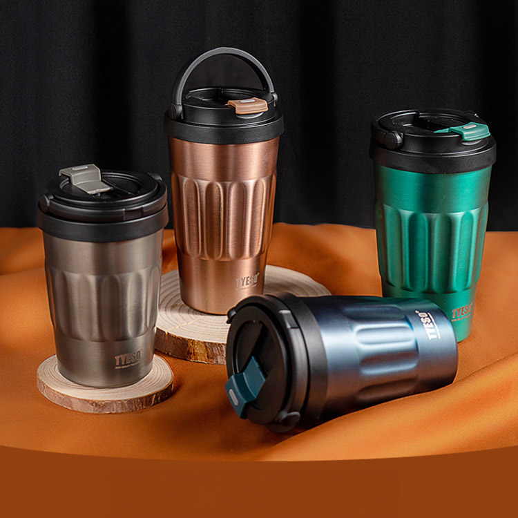Ly giữ nhiệt có tay xách 400ml và 500ml, in logo theo yêu cầu, di động, giữ nhiệt lâu dài và phong cách hiện đại. Quà tặng doanh nghiệp