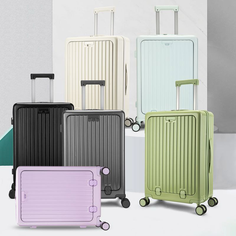 Vali mở phía trước tích hợp sạc USB và giá để ly. Kích thước: 20 – 24 – 28inch. Thiết kế mở phía trước tiện lợi, cho phép lấy nhanh các vật dụng cần thiết.