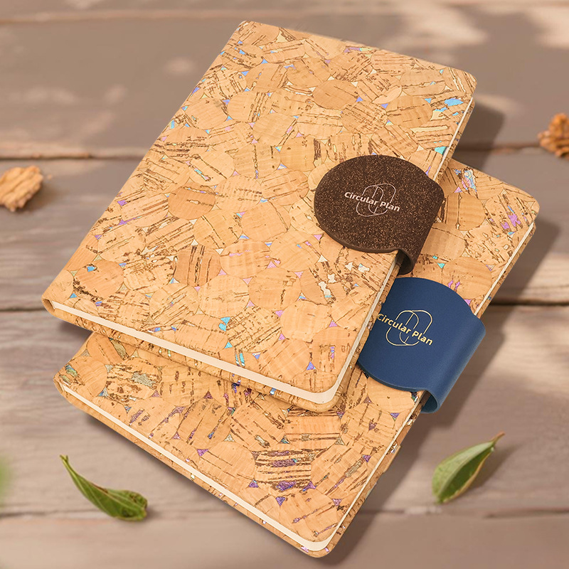 Sổ tay nút bần in logo 6 - Quà tặng thân thiện môi trường