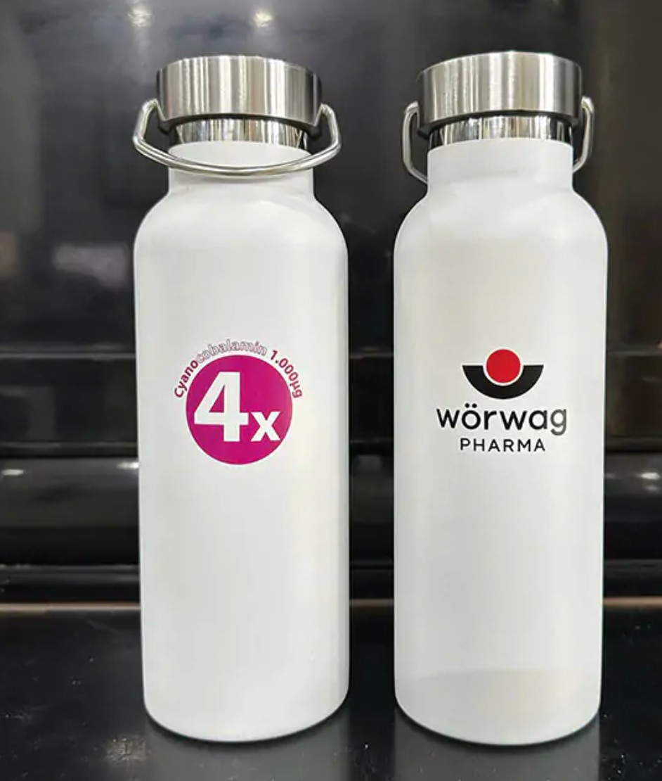Bình giữ nhiệt hai lớp in logo 1 - Quà tặng Giftgle