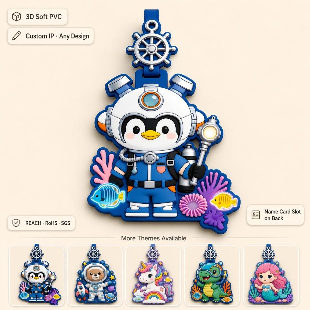 Tag hành lý in nổi logo theo yêu cầu 1