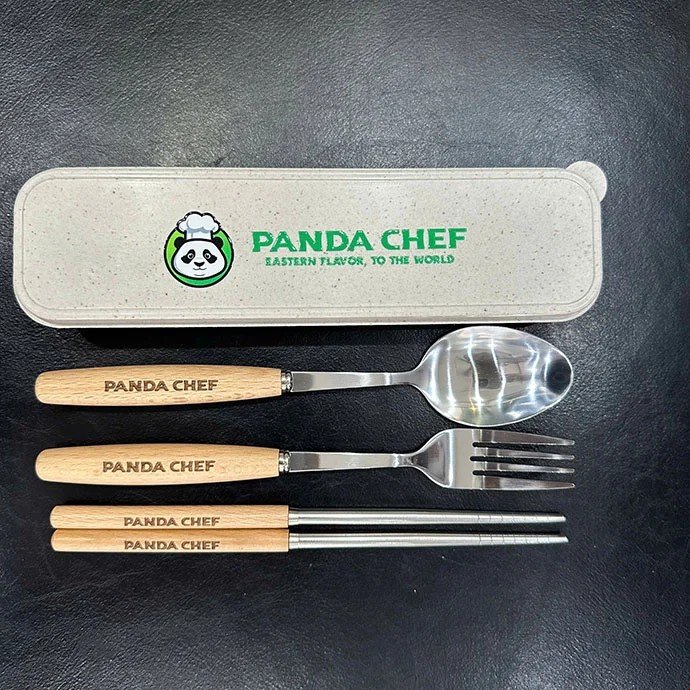 Bộ muỗng đũa in logo - Quà tặng Giftgle 4