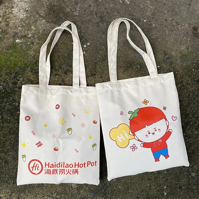 Túi tote canvas in logo in logo 2